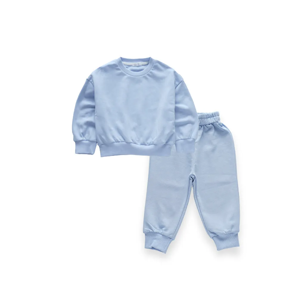 2 Pieces Set Baby Kid Girls Boys Solid Color Hoodies Sweatshirts And Pants Wholesale 23090670