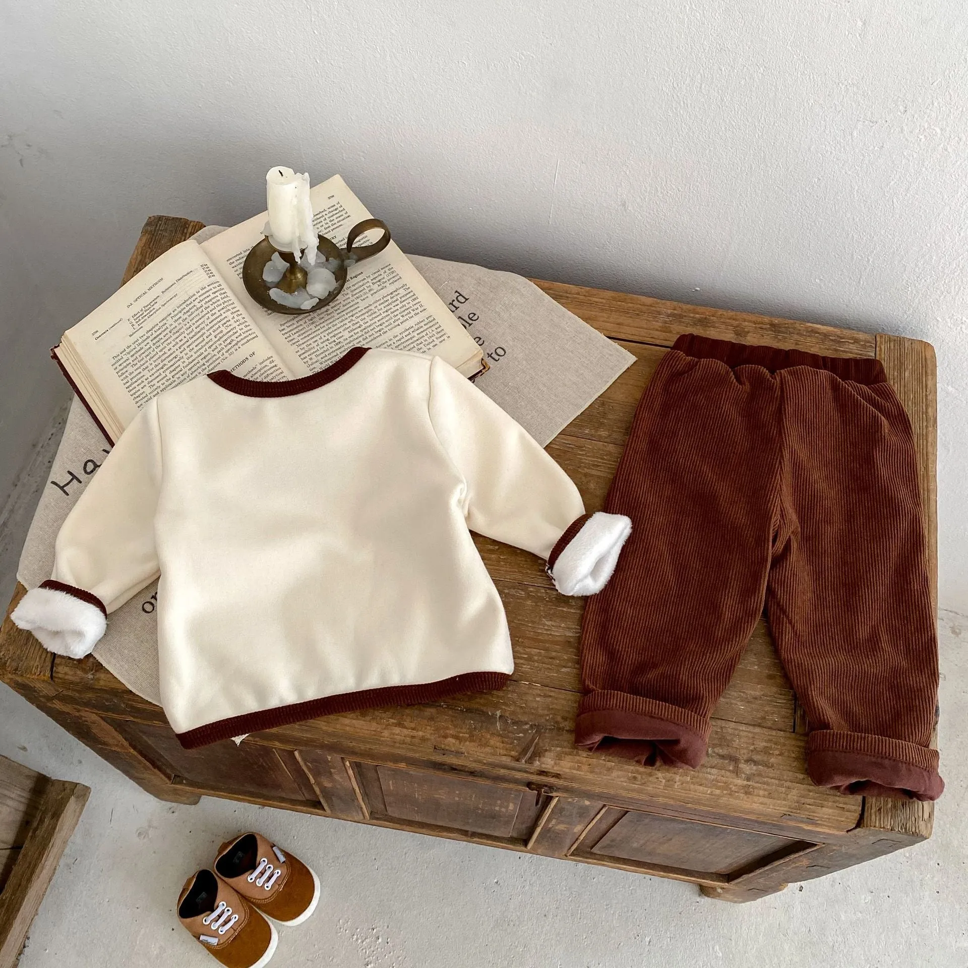 2 Pieces Set Baby Kid Girls Letters Hoodies Sweatshirts And Solid Color Pants Wholesale 230828335