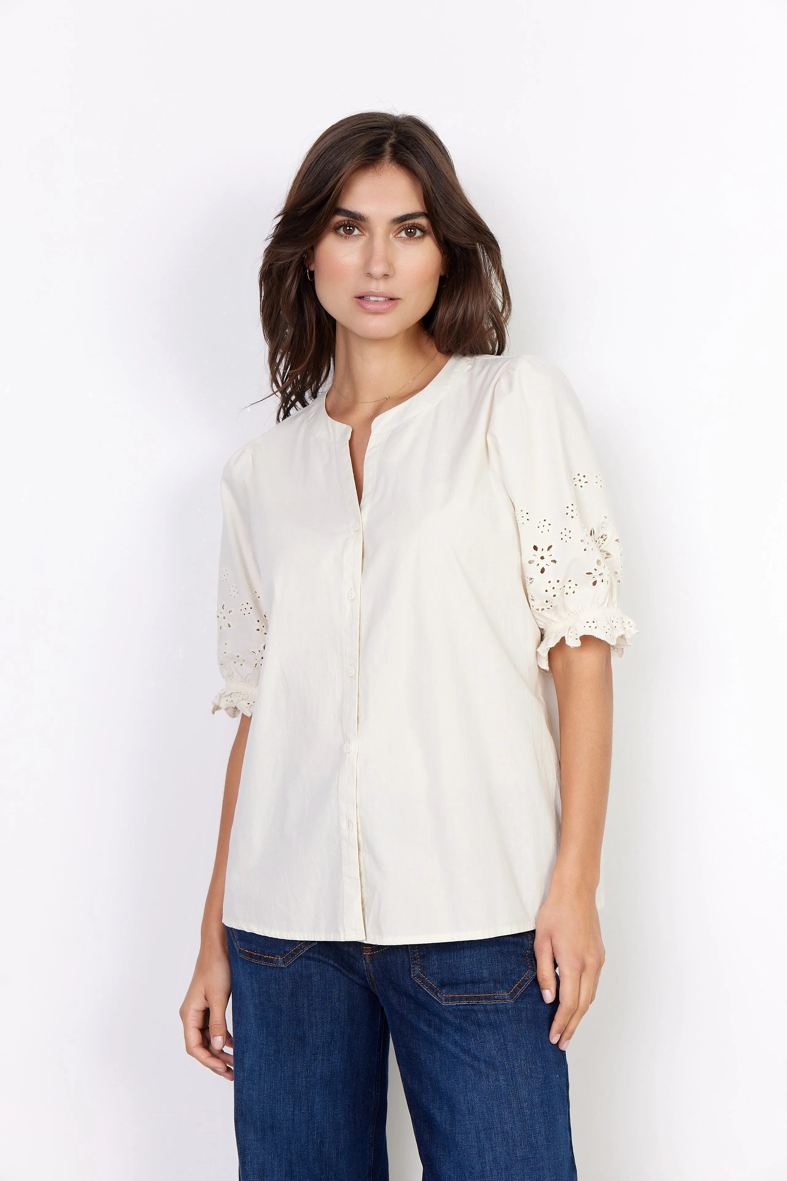 40281- Cream Milly Blouse - Soya Concept