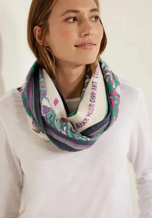 572133- Paisley Print Loop Scarf- Cecil