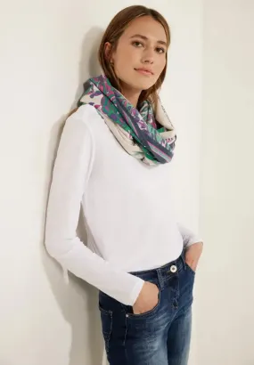 572133- Paisley Print Loop Scarf- Cecil