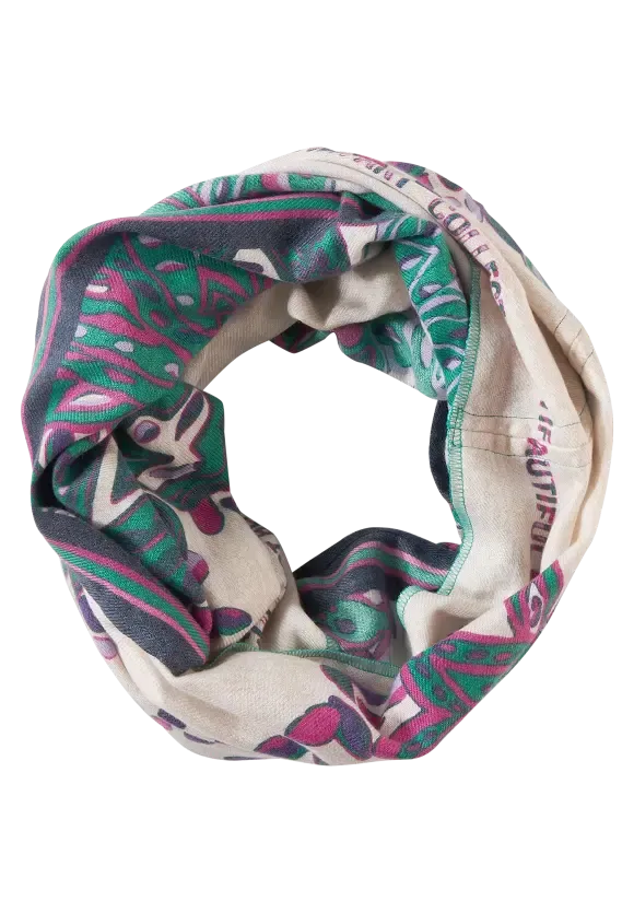 572133- Paisley Print Loop Scarf- Cecil