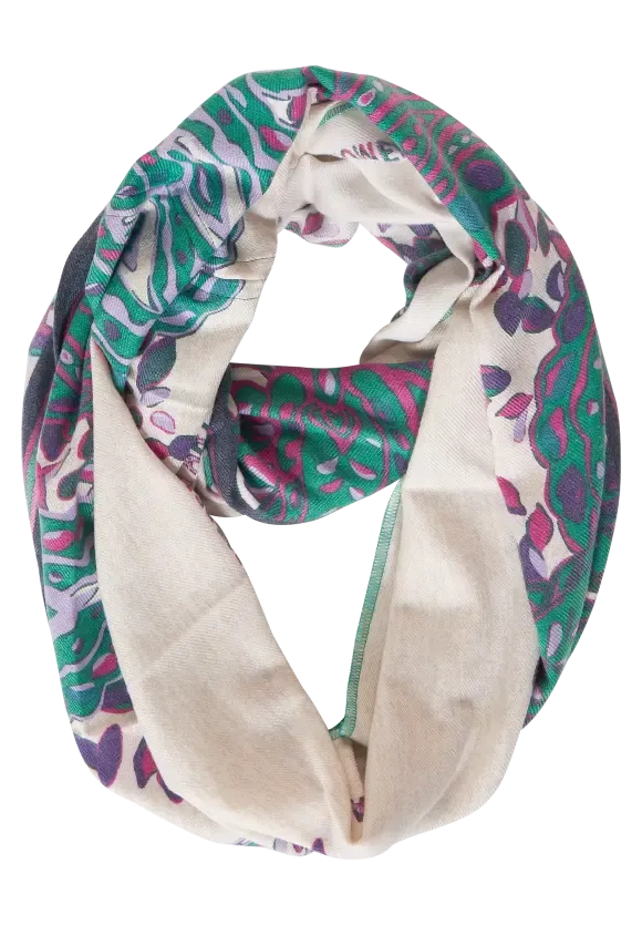 572133- Paisley Print Loop Scarf- Cecil