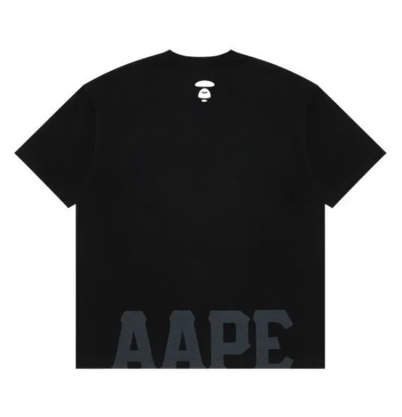 A BATHING APE  |Crew Neck Pullovers Cotton Short Sleeves Logo