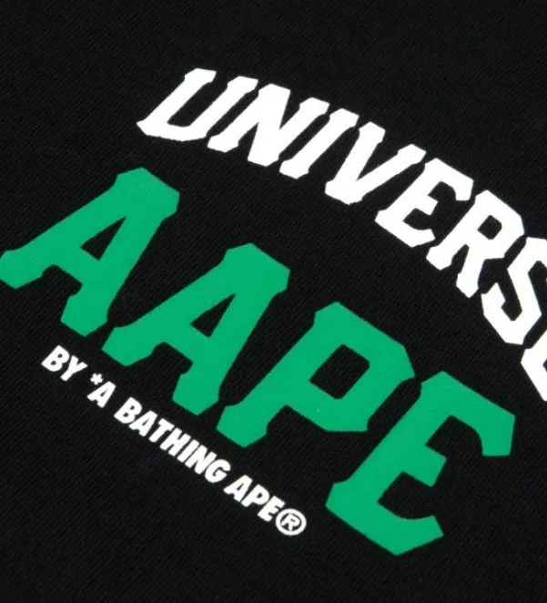 A BATHING APE  |Crew Neck Pullovers Cotton Short Sleeves Logo