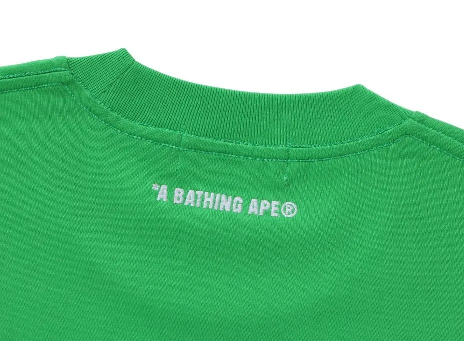 A BATHING APE  |Long Sleeves Plain Cotton Long Sleeve T-shirt Logo