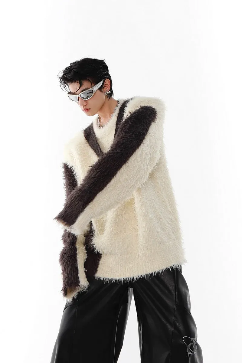 AC Two-Piece Irregular Mohair Sweater