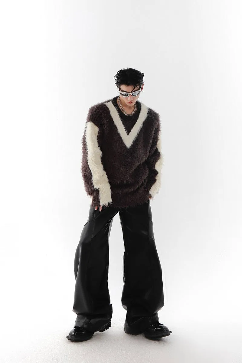 AC Two-Piece Irregular Mohair Sweater