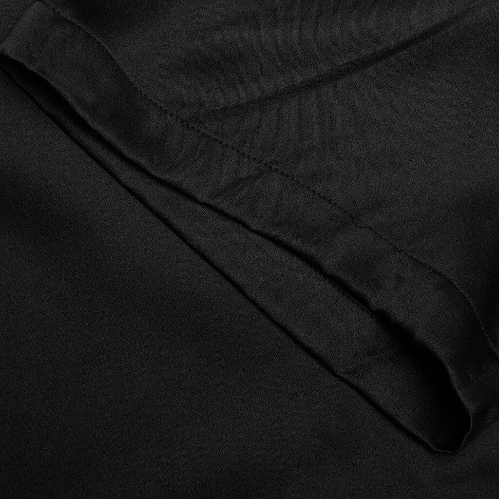 Academy Silk S/S Button Down - Black