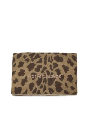 Acne Studios Leopard Printed Knitted Scarf