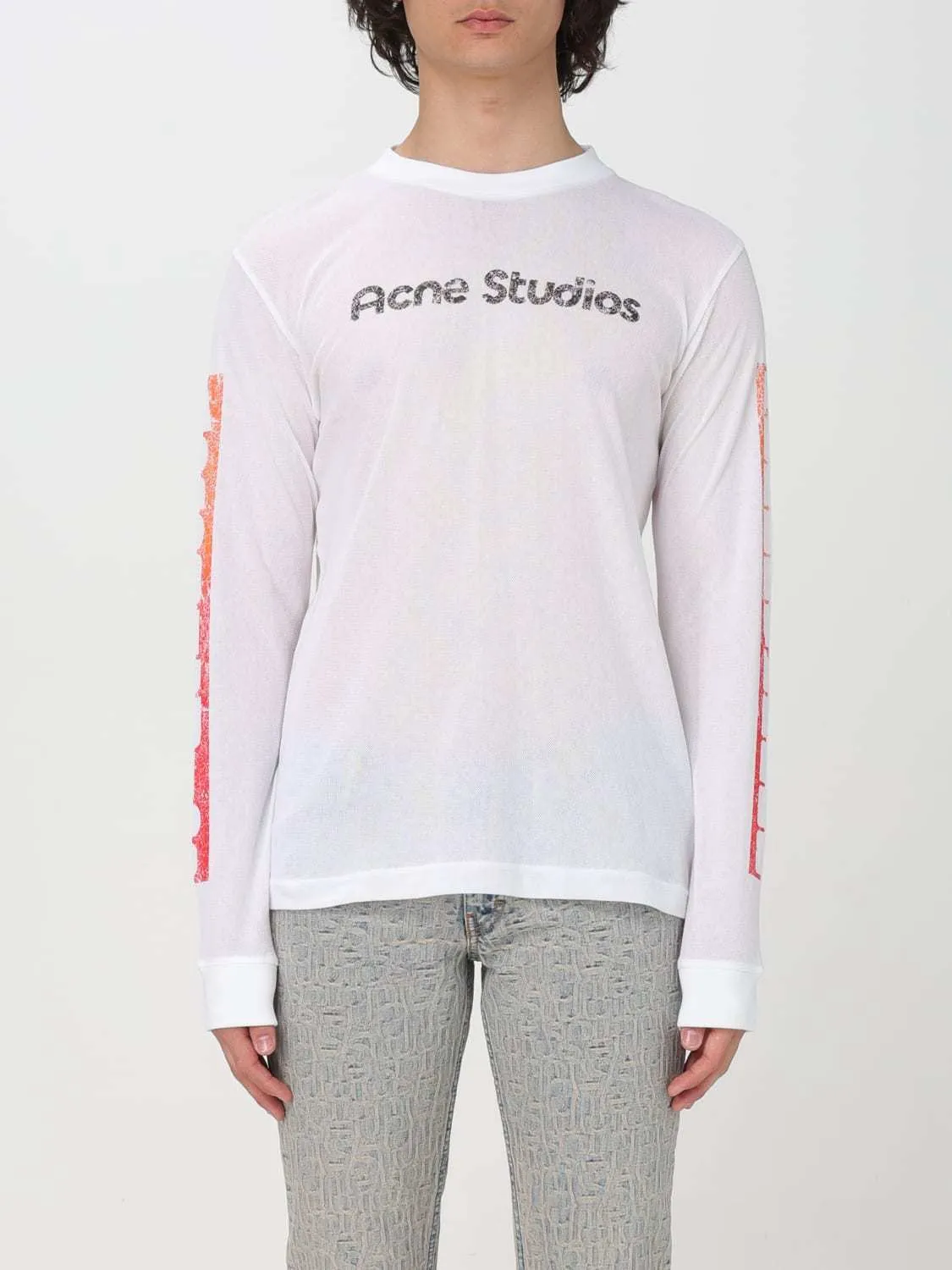 Acne Studios  |Long Sleeves Cotton Long Sleeve T-shirt Bridal Logo