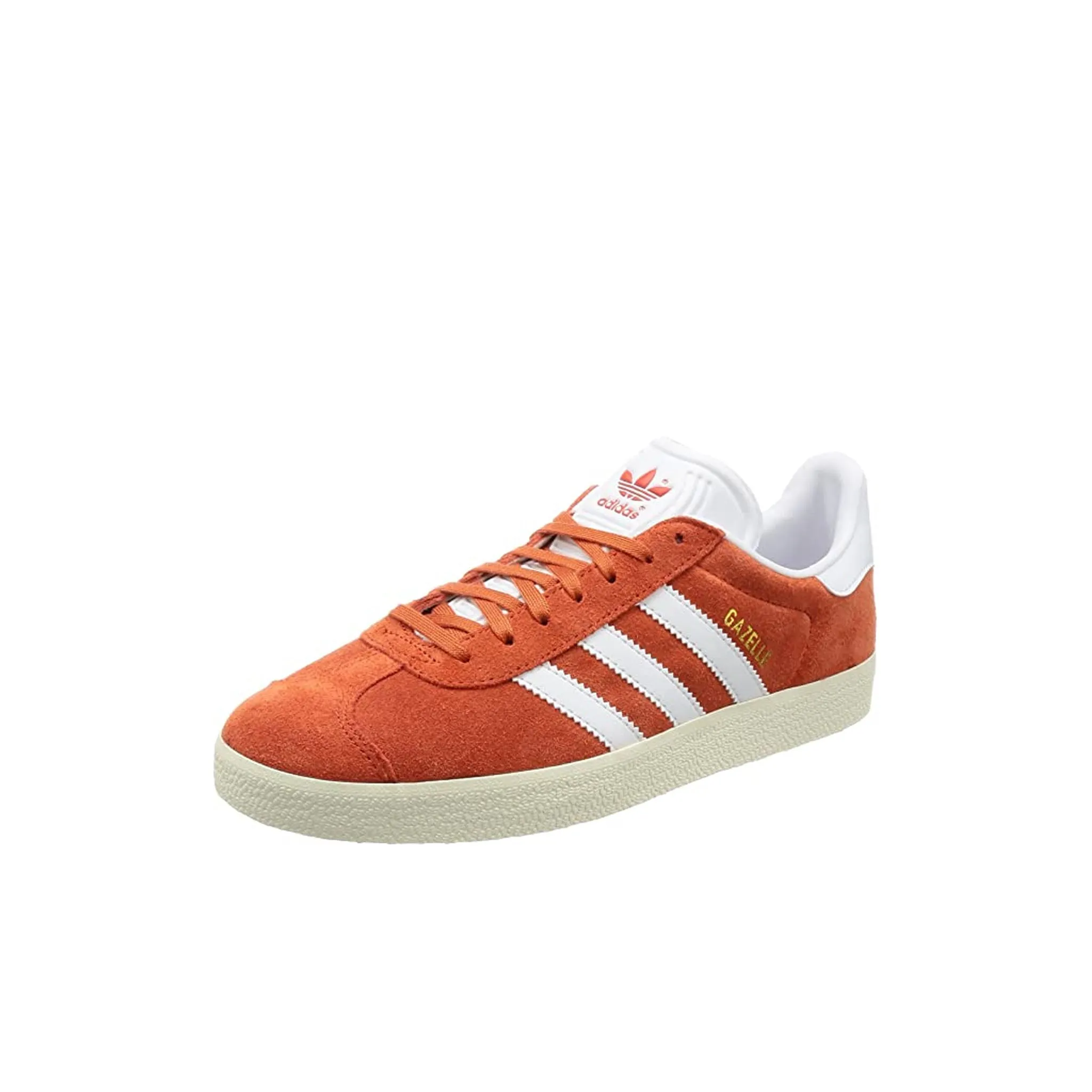 Adidas Gazelle Lace-Up Orange Suede Leather Mens Trainers BZ0024