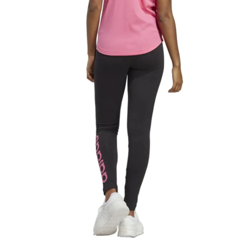 Adidas Women's Lin Leg Legging (Black/Pulse Magenta)