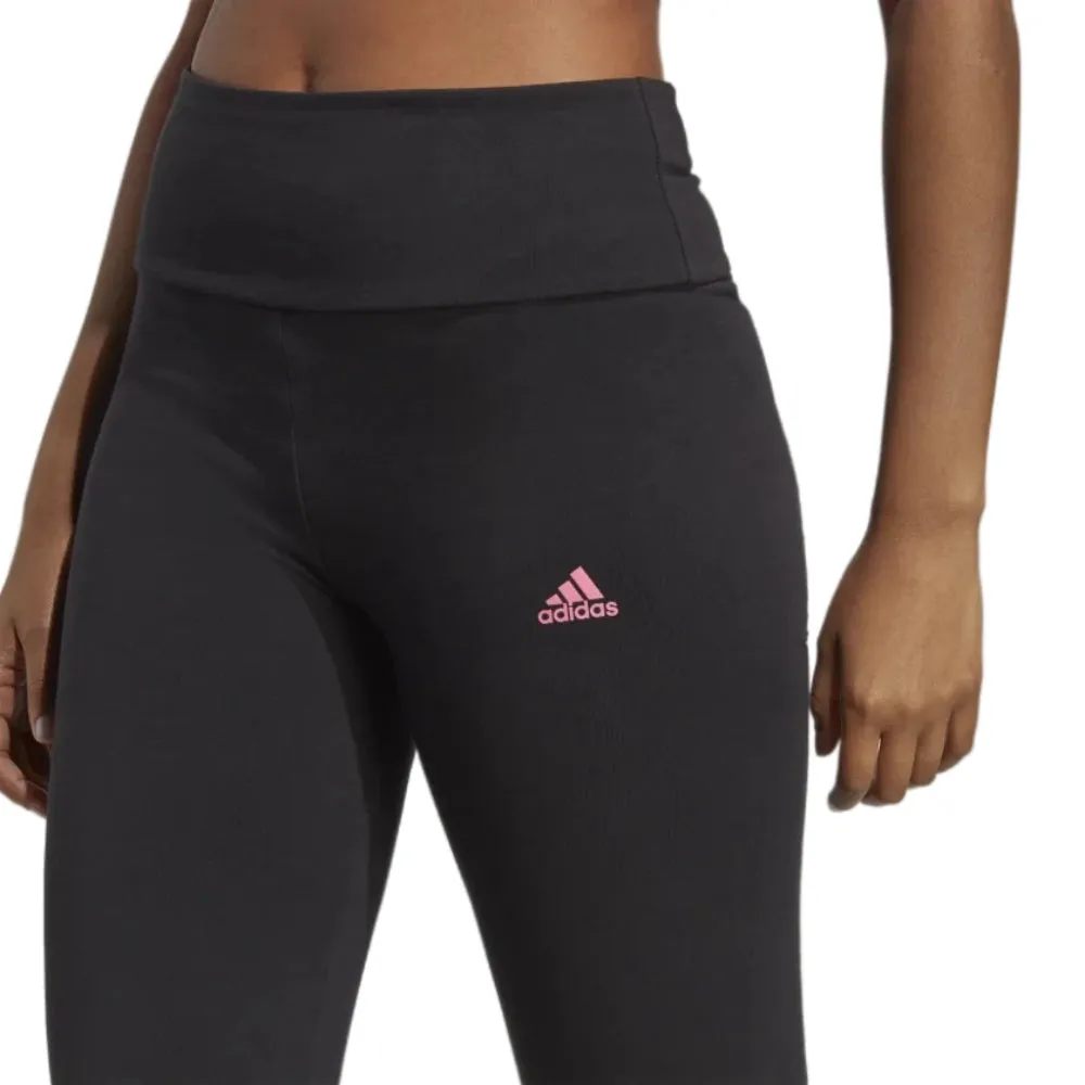 Adidas Women's Lin Leg Legging (Black/Pulse Magenta)