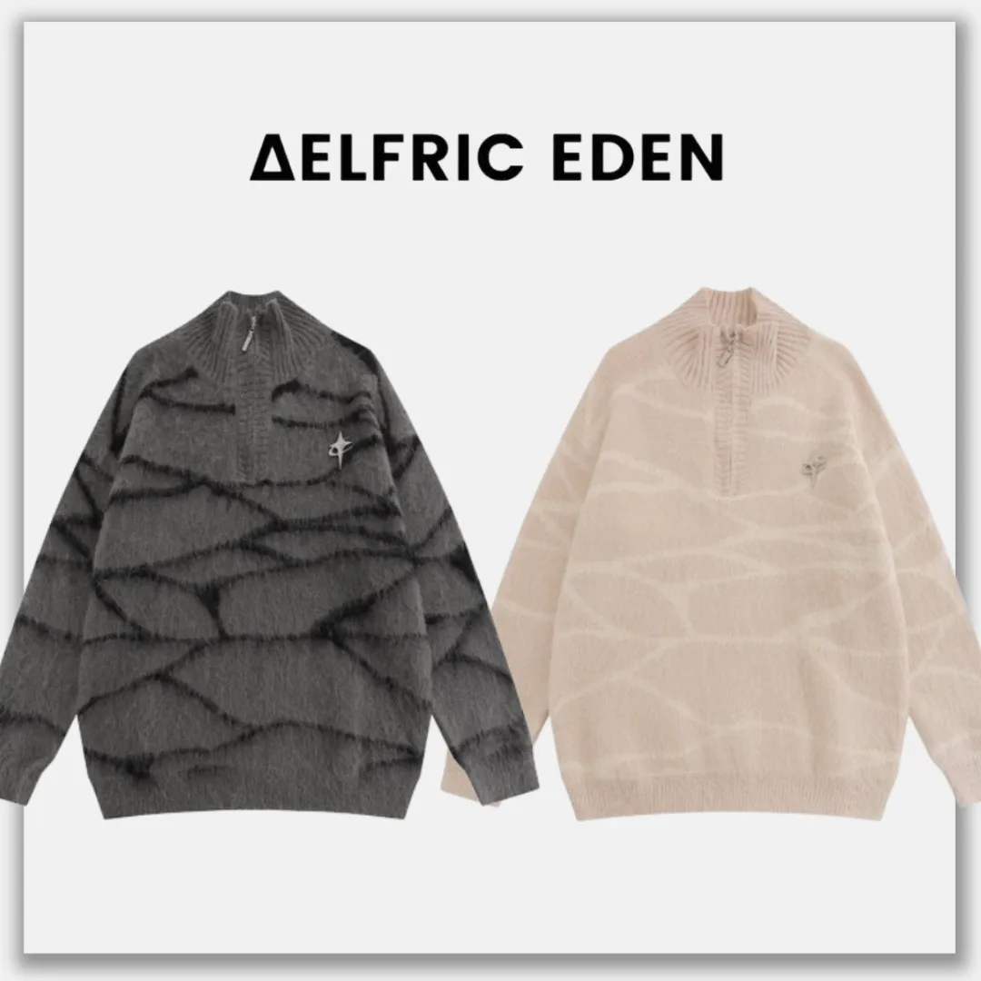 Aelfric Eden  |Pullovers Unisex Street Style Long Sleeves Sweaters