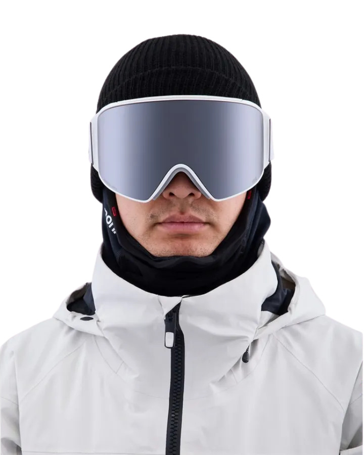 Anon M4 Cylindrical Low Bridge Snow Goggles + Bonus Lens + Mfi Face Mask - White/Perceive Sunny Onyx Lens