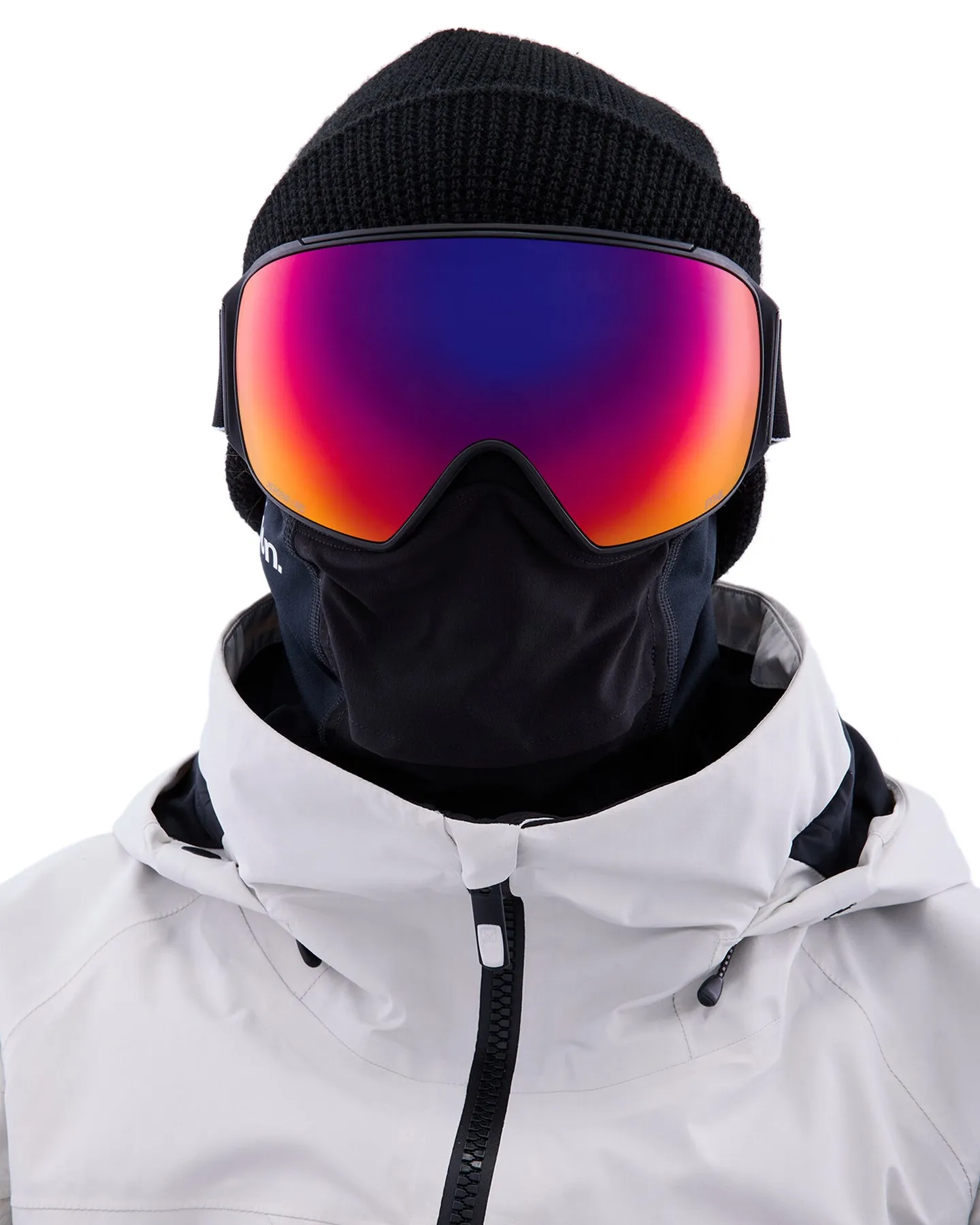 Anon M4 Toric Low Bridge Snow Goggles + Bonus Lens + Mfi Face Mask - Black/Perceive Sunny Red Lens