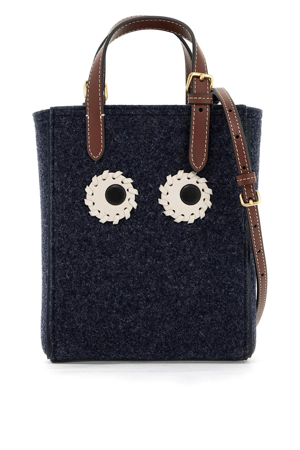 Anya Hindmarch    Anya Hindmarch Mini Felt Tote Bag With Eyes Design