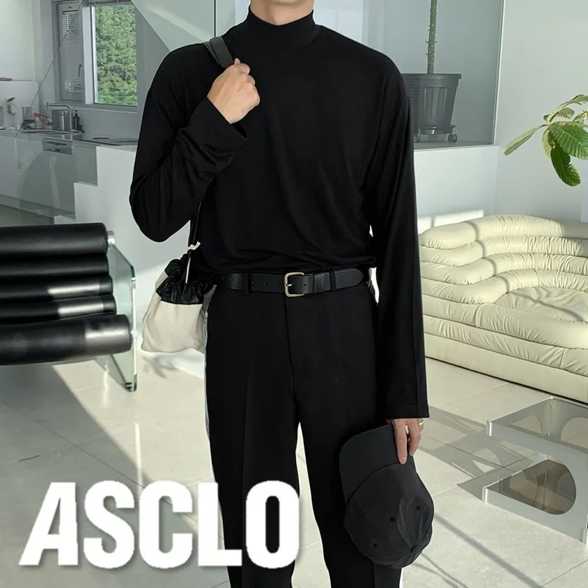 ASCLO  |Unisex Long Sleeves Plain Oversized Long Sleeve T-shirt