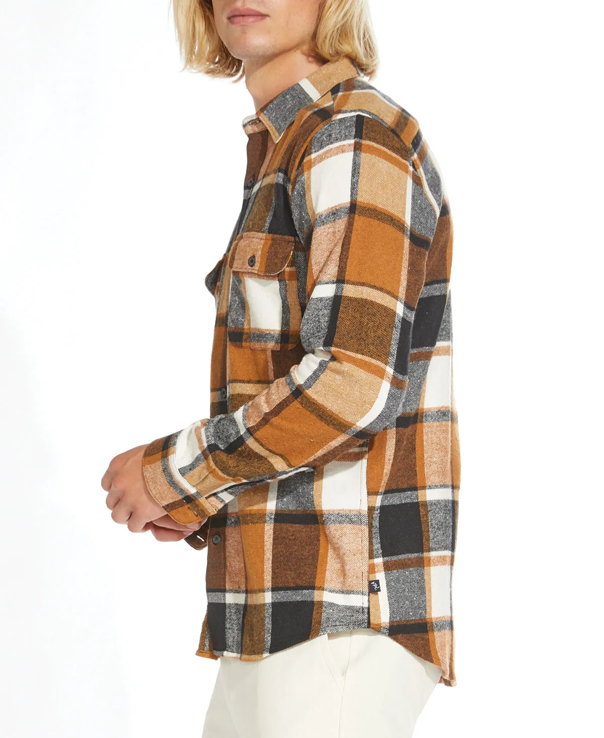 Ayers Flannel Shirt (Khaki/Black)