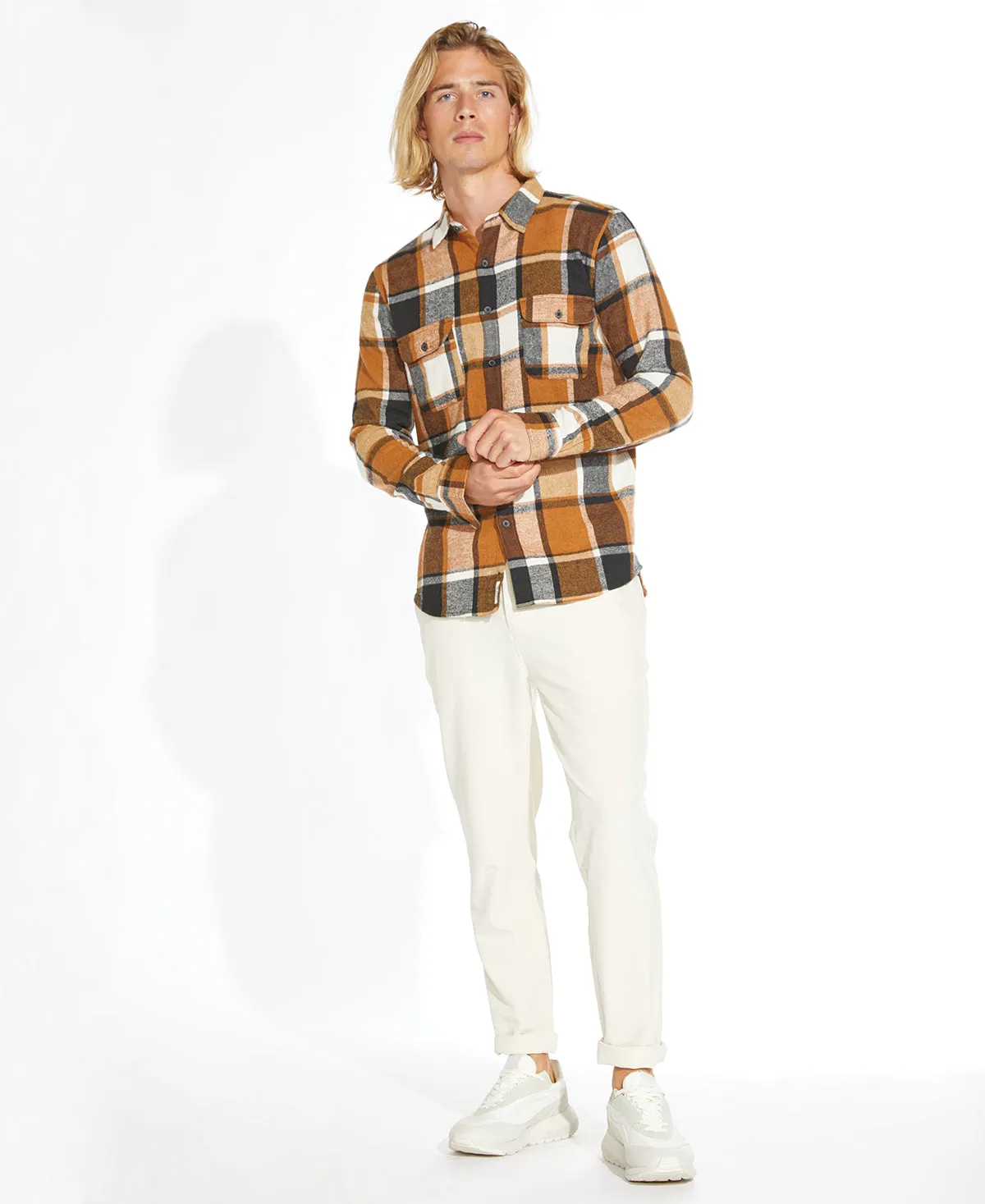 Ayers Flannel Shirt (Khaki/Black)