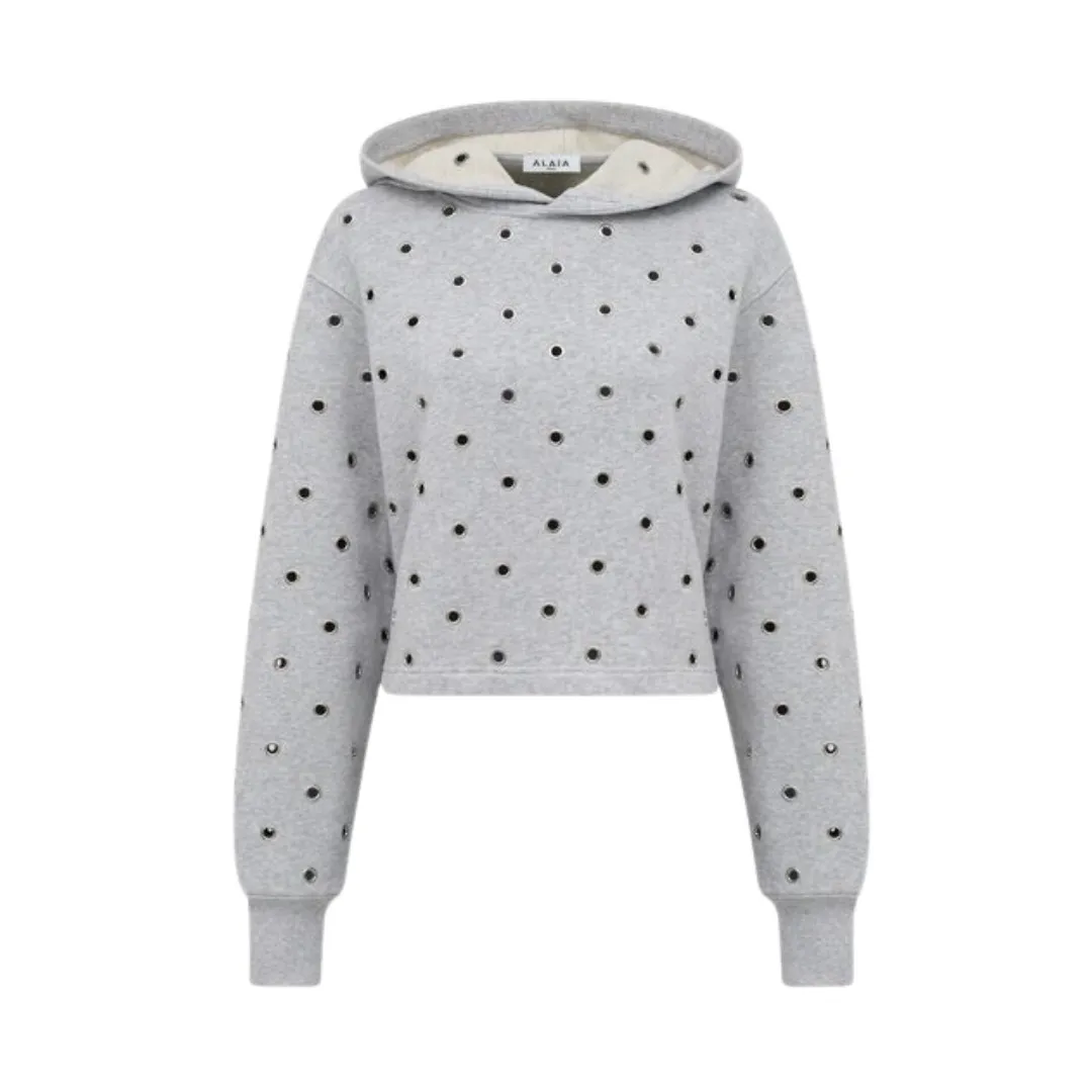 Azzedine Alaia  |Dots Rib Street Style Long Sleeves Cotton