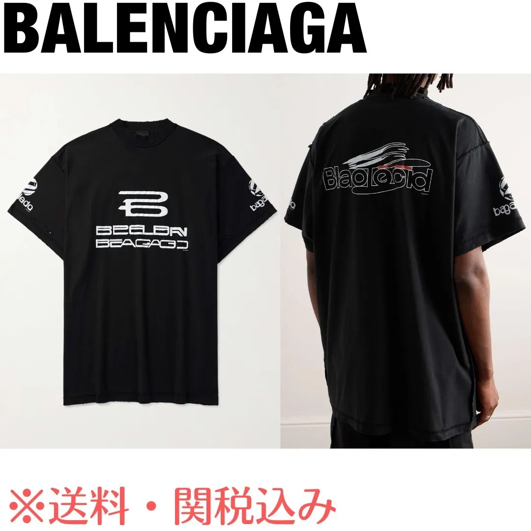 BALENCIAGA  |Pullovers Street Style Cotton Short Sleeves Logo Luxury