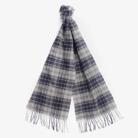 Barbour Lambswool Scarf in Black Slate Tartan