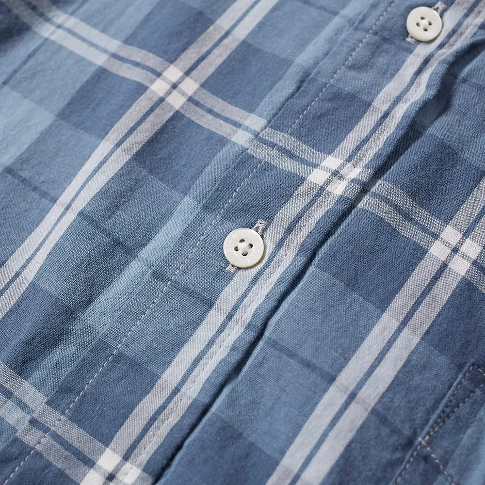 Beams Plus Button Down Fade Check ShirtBlue