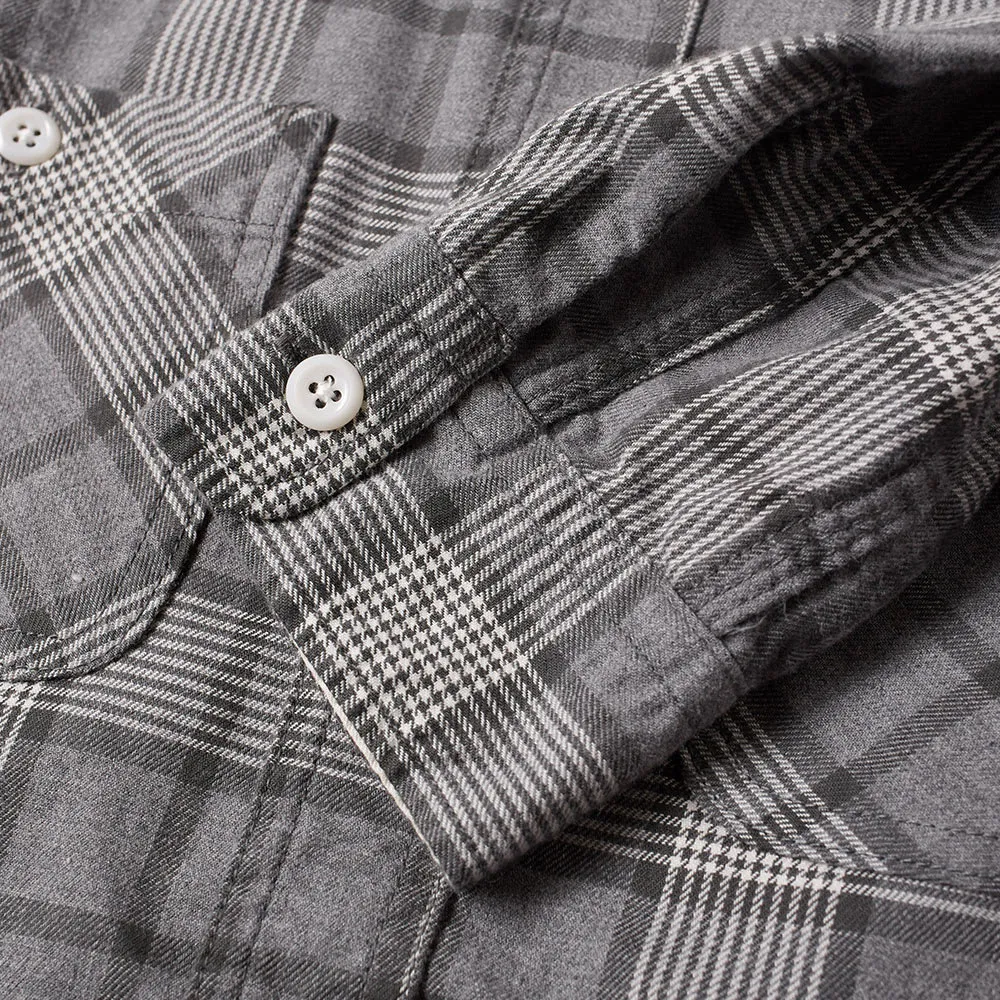 Beams Plus Flannel Check Work ShirtGrey