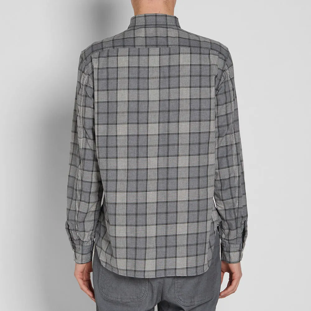 Beams Plus Flannel Check Work ShirtGrey