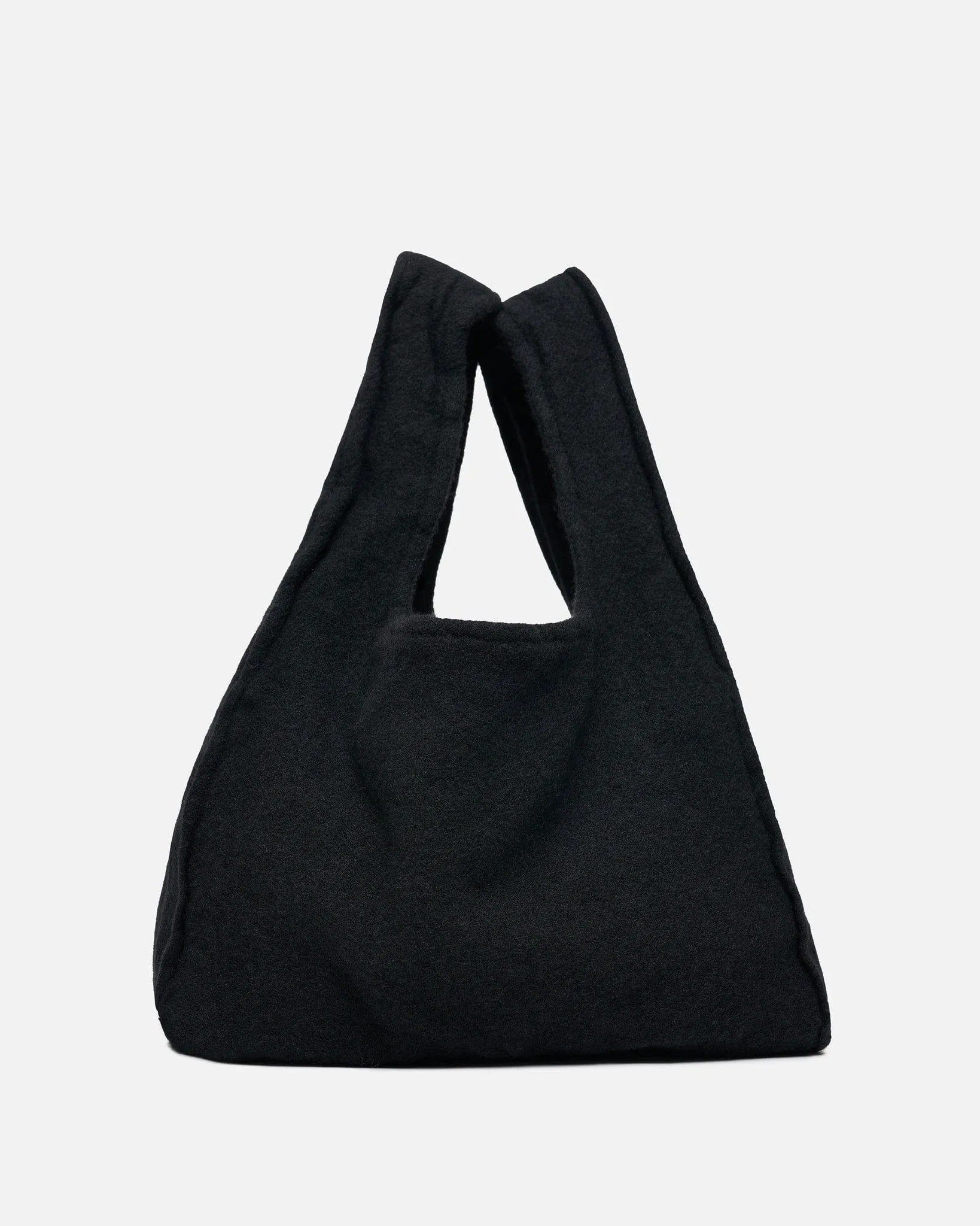 BLACK Comme des Garçons Wool Laine Tote Bag in Black