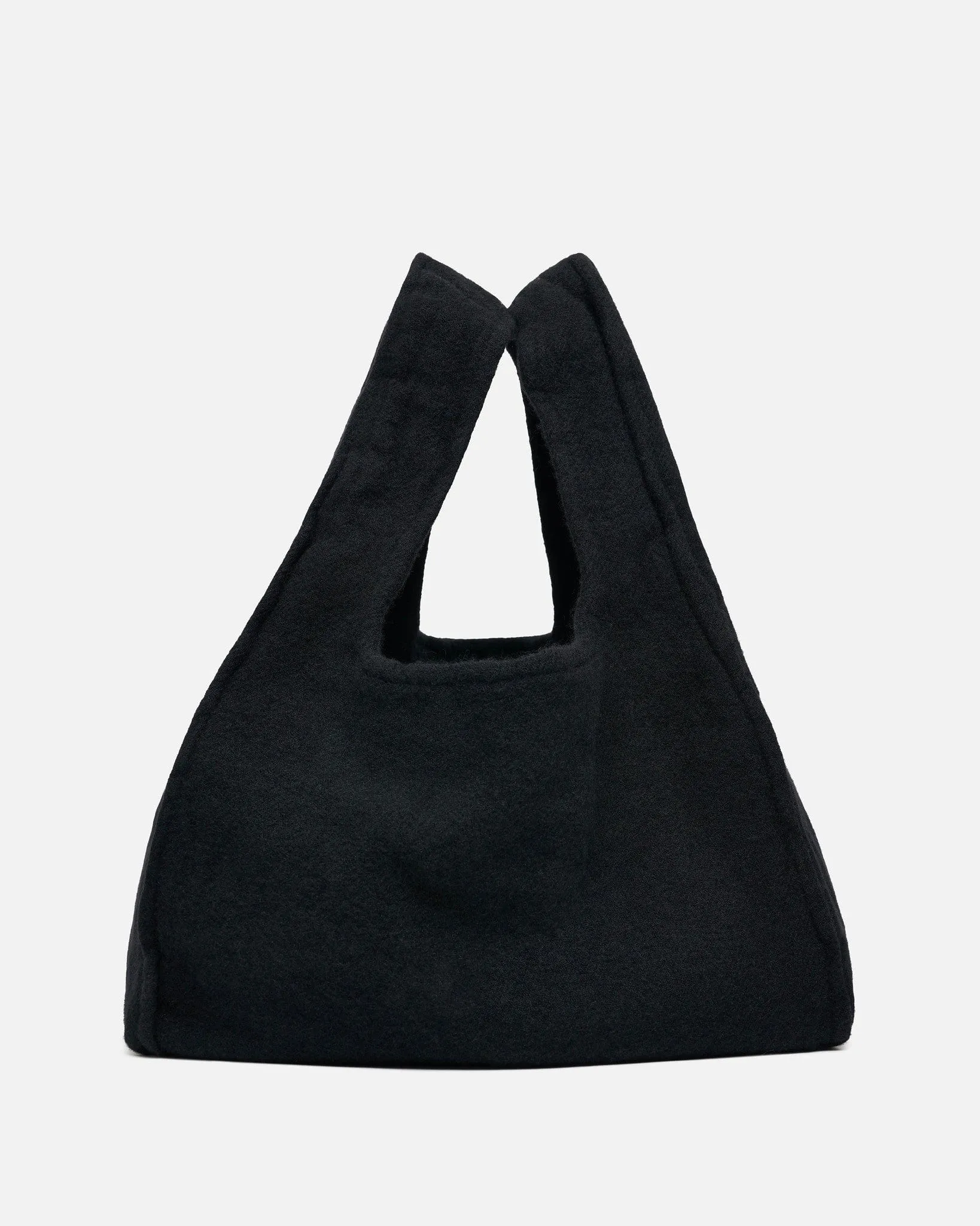 BLACK Comme des Garçons Wool Laine Tote Bag in Black