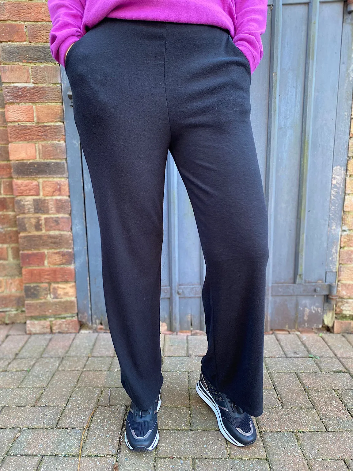 Black Soft Relaxed Trousers Lucy