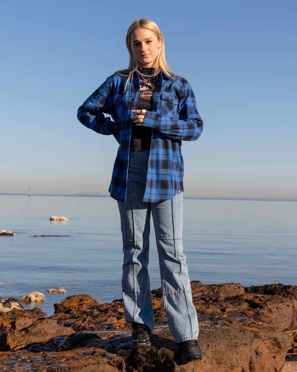 Blue Flannel Long Sleeve Shirt