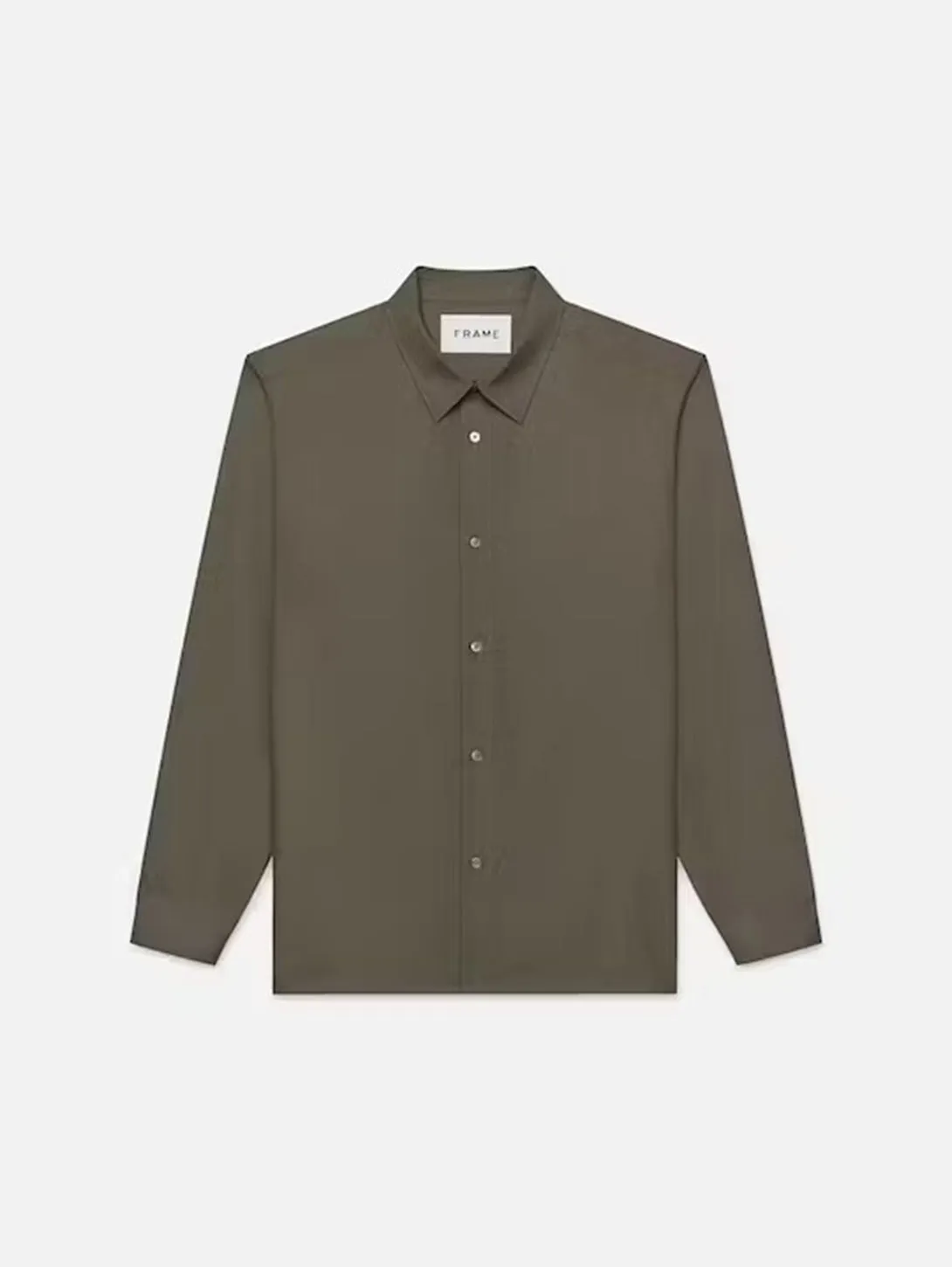 Brushed Flannel Shirt - Dark Olive