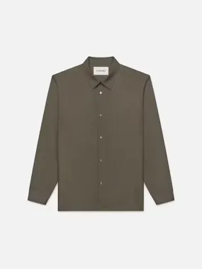 Brushed Flannel Shirt - Dark Olive