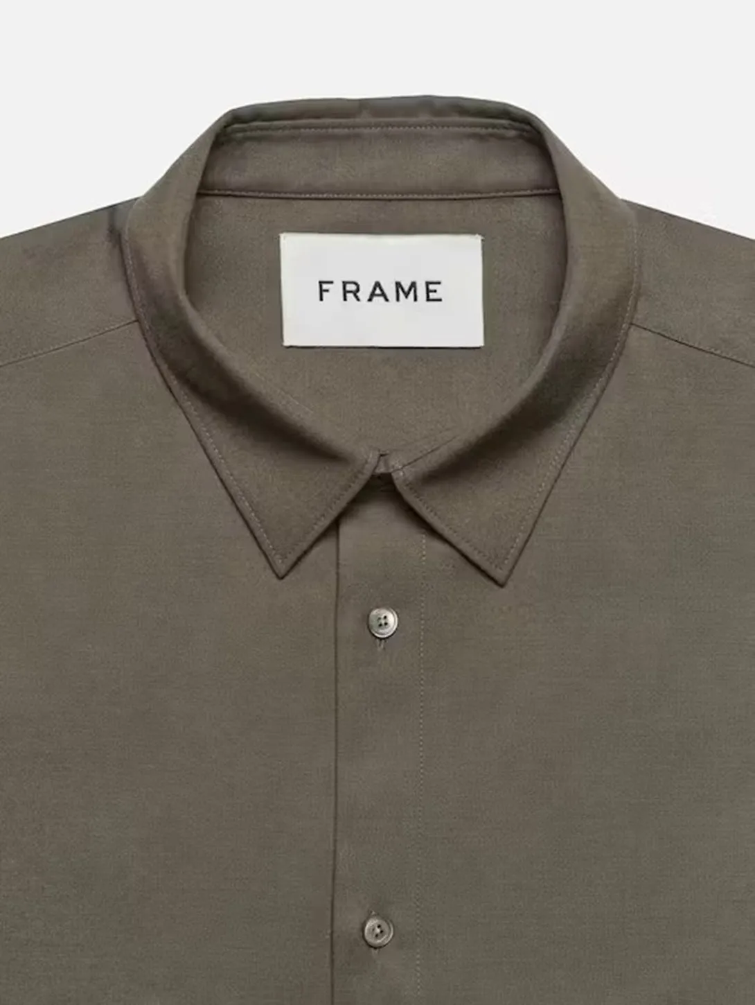 Brushed Flannel Shirt - Dark Olive