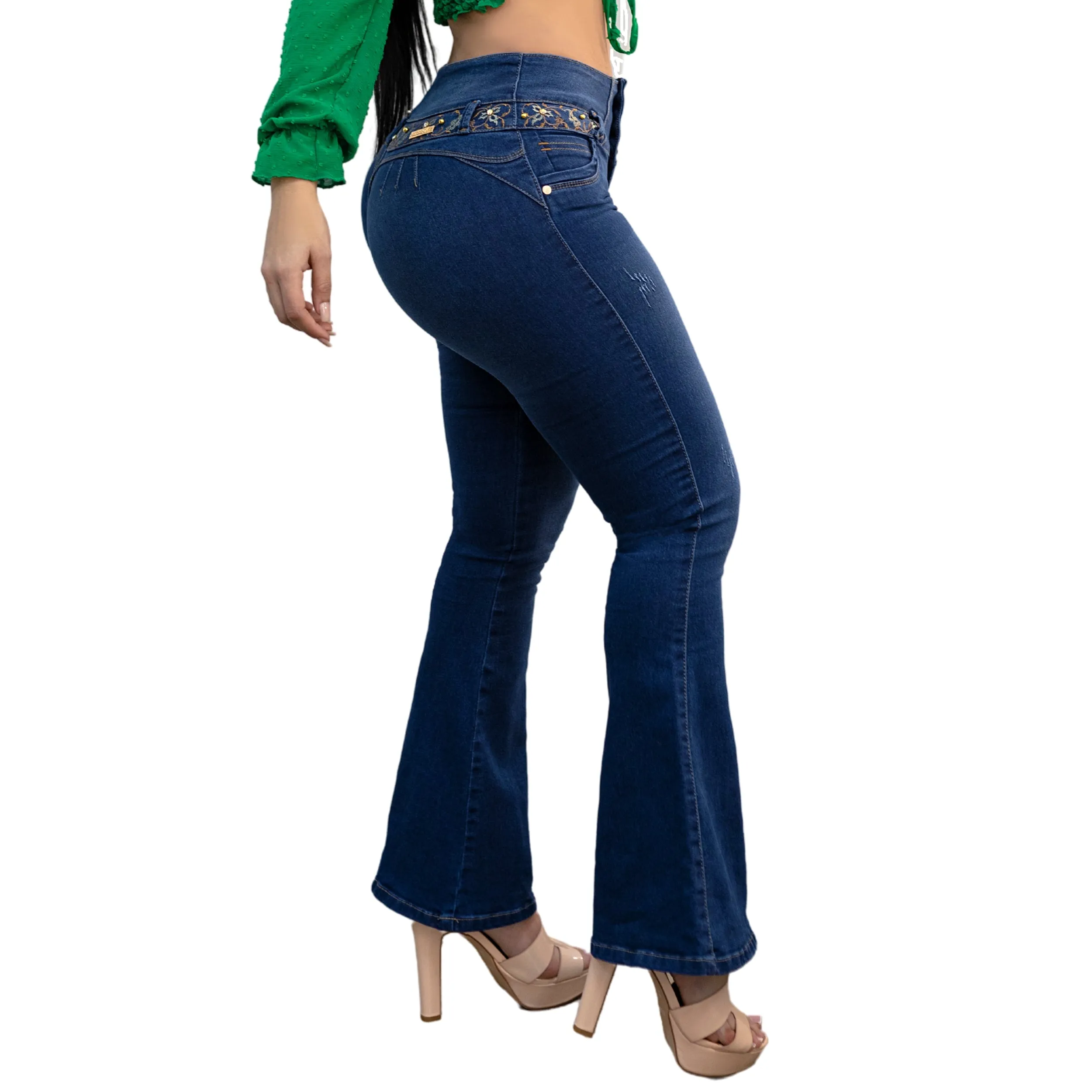 Campana Jeans Bordado Pretina