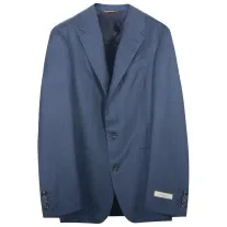 Canali Impeccable Soft Flannel Blazer Navy