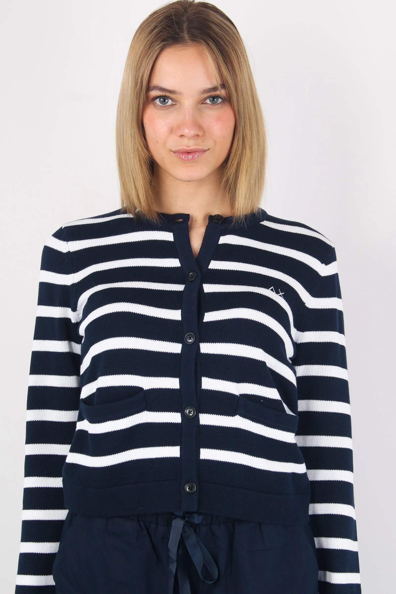 Cardigan Cotone Riga Navy