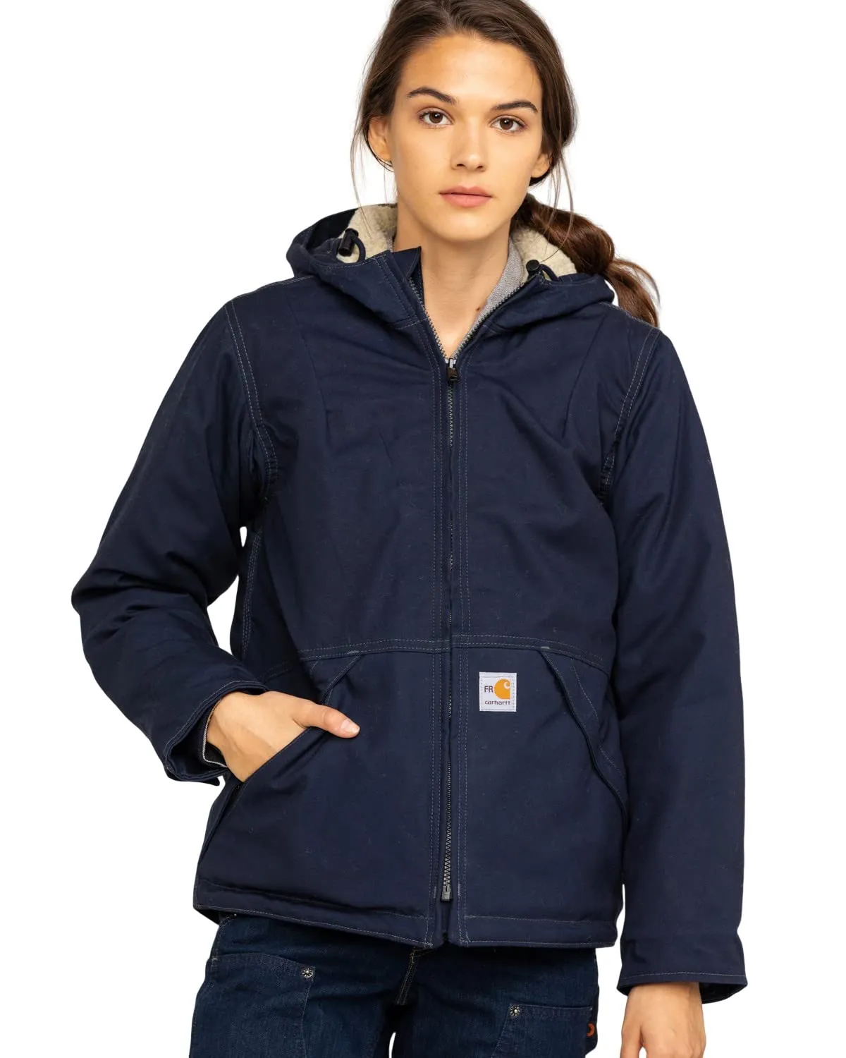 Carhartt 102694 Women's Flame-Resistant Full Swing Quick Duck Sherpa-Lined Jacket