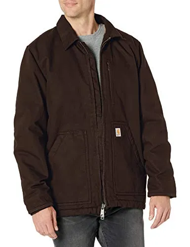 Carhartt 104293 Men's Loose Fit Washed Duck Sherpa-Lined Coat