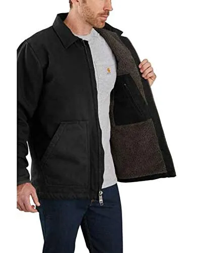 Carhartt 104293 Men's Loose Fit Washed Duck Sherpa-Lined Coat