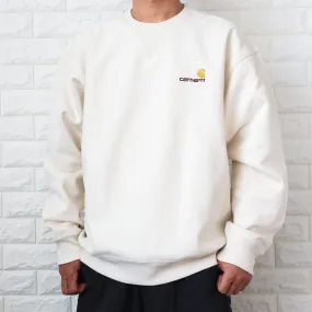 Carhartt  |Crew Neck Long Sleeves Plain Cotton Oversized Logo