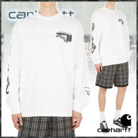 Carhartt  |Crew Neck Street Style Long Sleeves Cotton