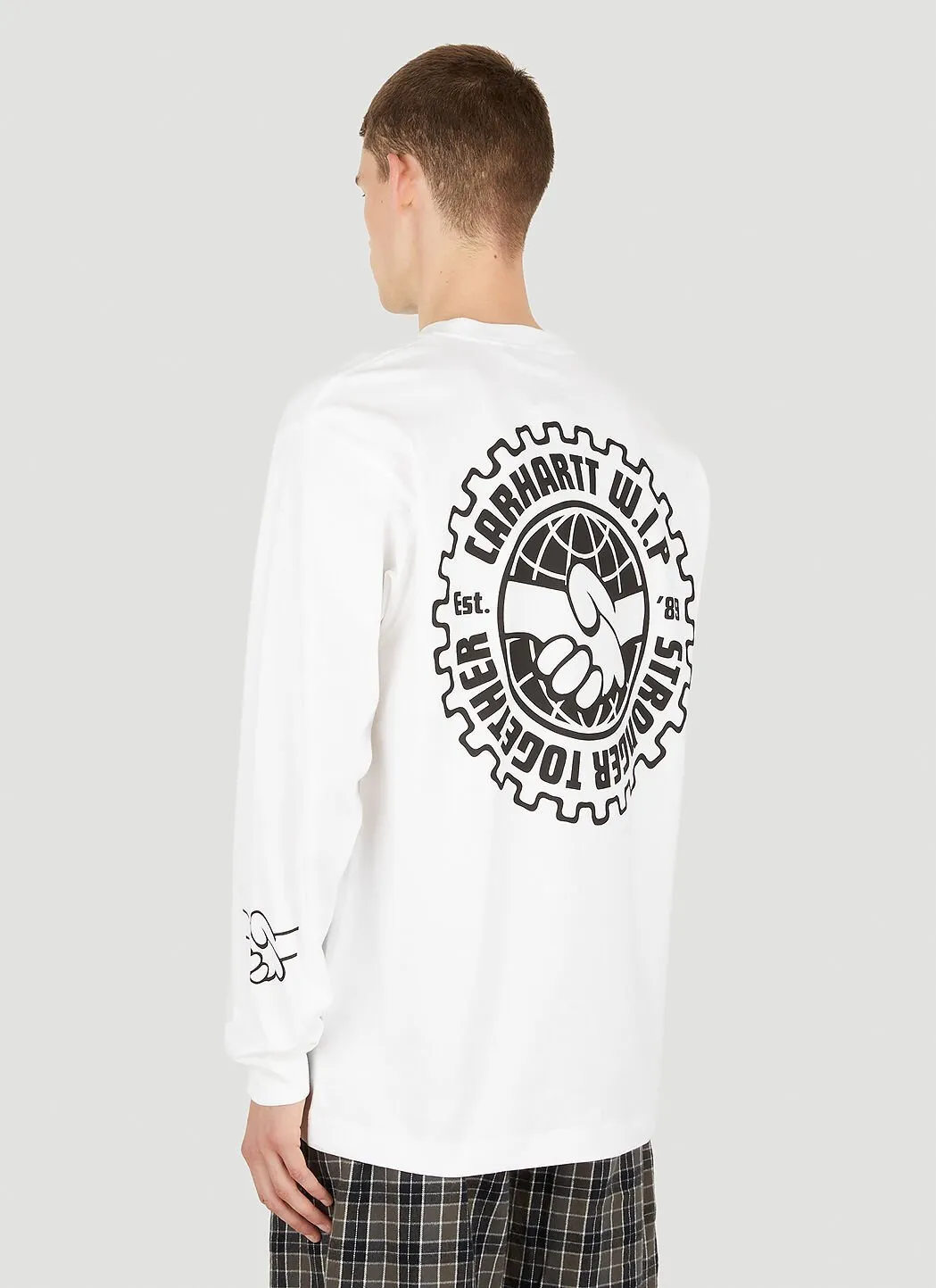 Carhartt  |Crew Neck Street Style Long Sleeves Cotton