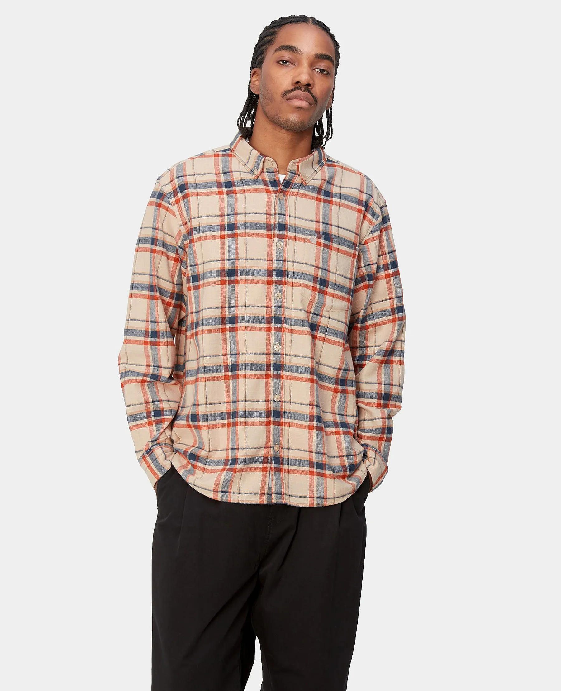 Carhartt  |Other Plaid Patterns Long Sleeves Logo Shirts