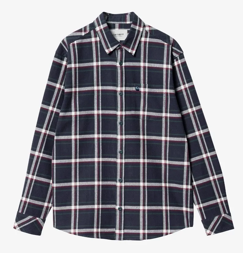 Carhartt  |Other Plaid Patterns Street Style Logo Shirts