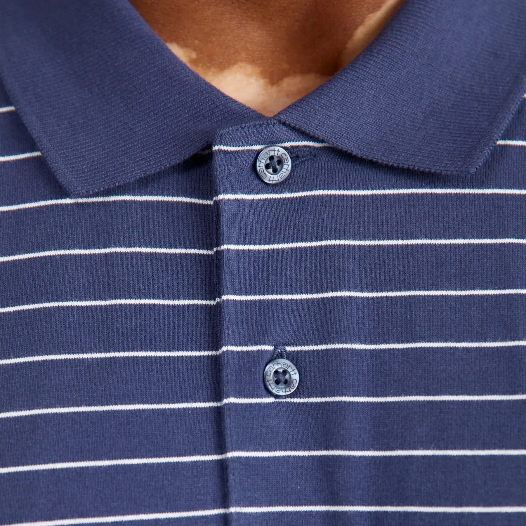 Carhartt  |Stripes Unisex Cotton Short Sleeves Logo Polos